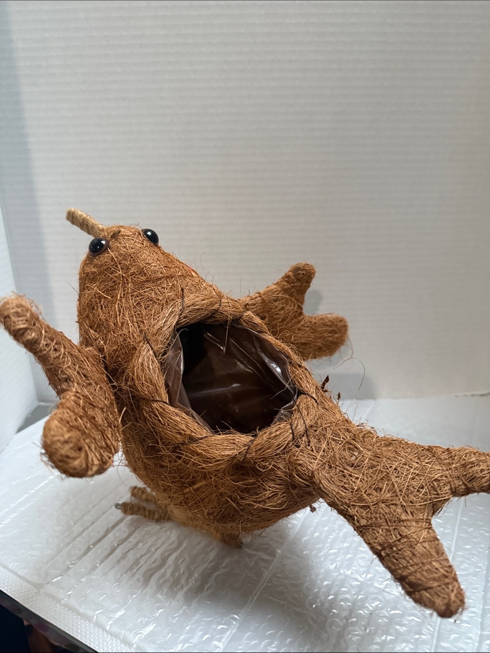 Danish Natural Rustic Twig BIRD Nest Planter Kiwi Farmhouse Cute Handmade Woven. - Picture 3 of 5